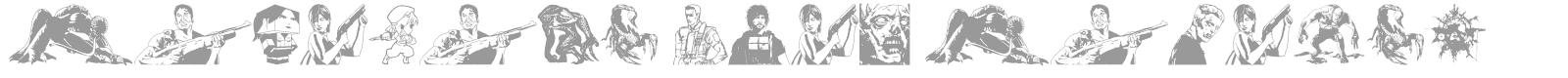 Resident Evil Rebirth font preview